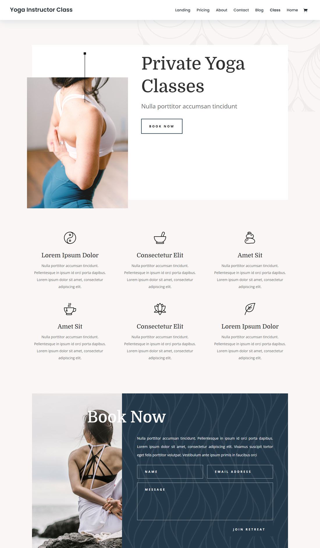 Divi Yoga WordPress Themes Screenshot