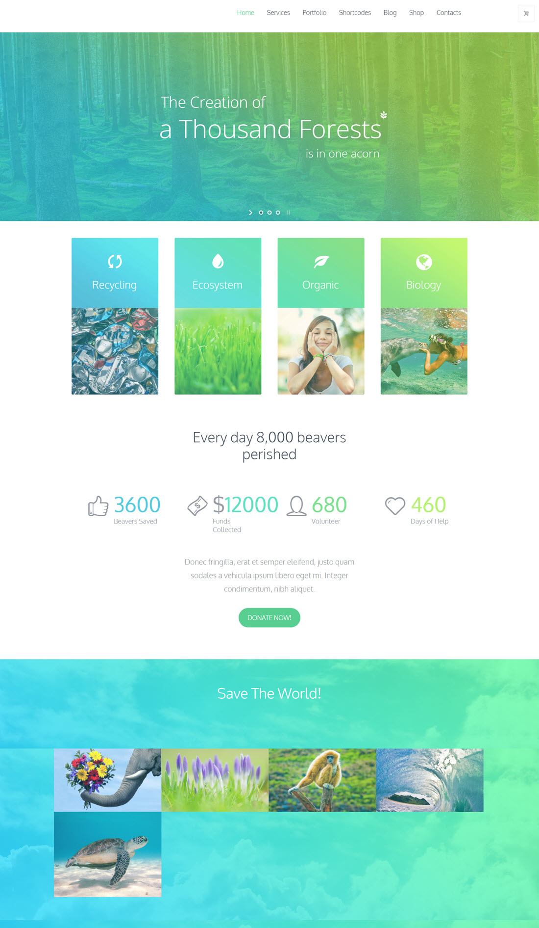 Eco Nature Environment & Ecology WordPress Theme Screenshot