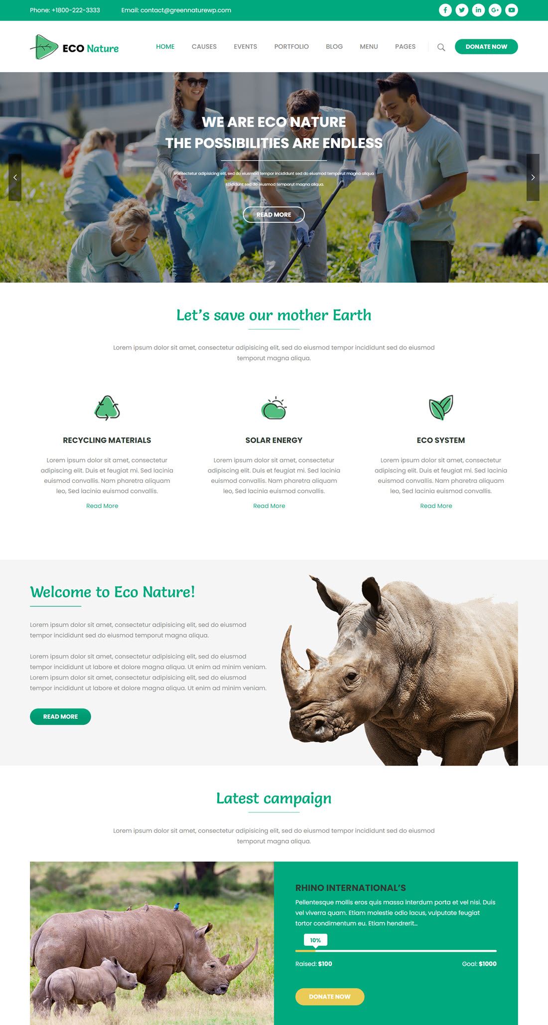 Eco Nature WordPress Theme Demo