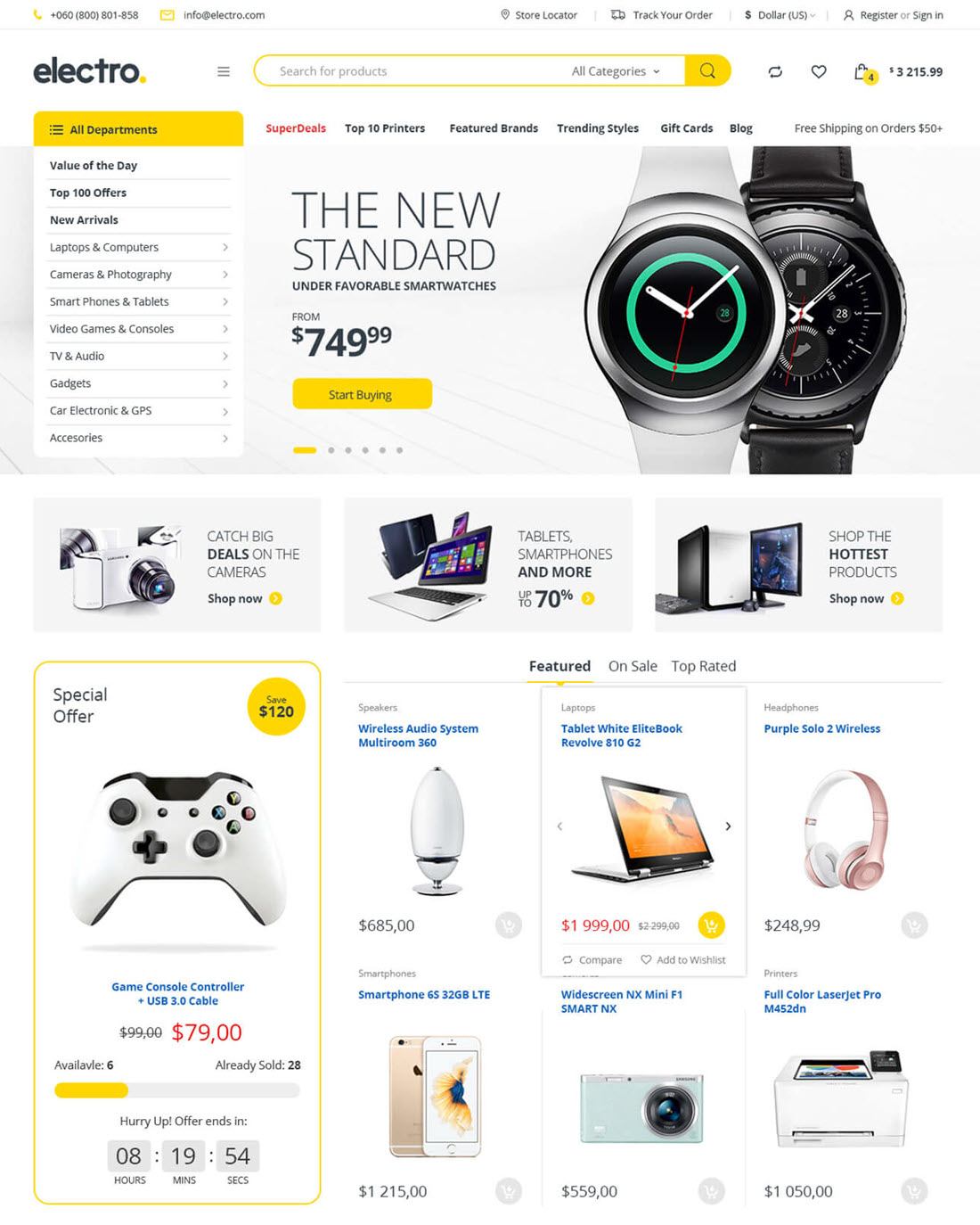 Electro Electronics Store WooCommerce Theme Demo