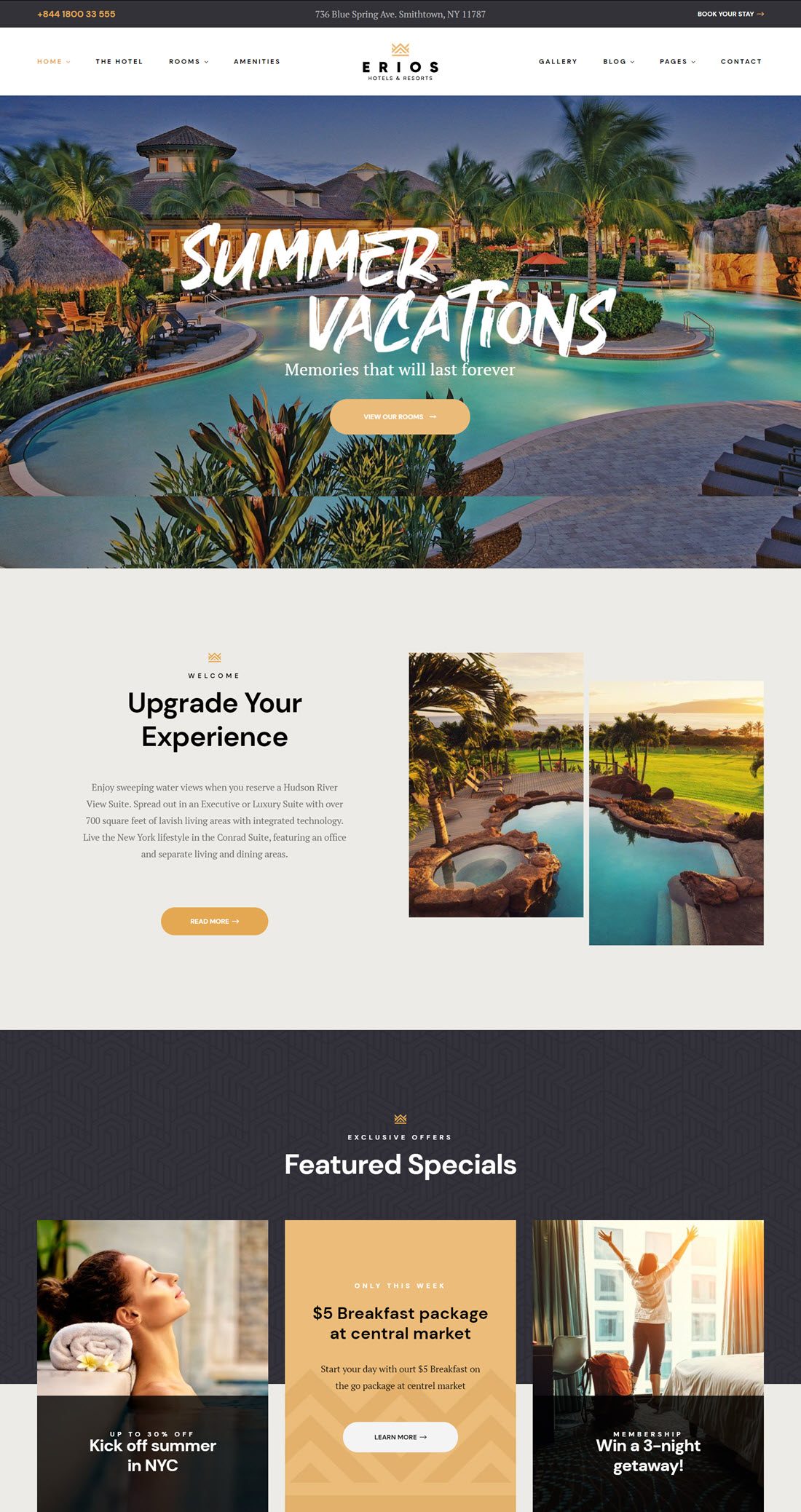 Erios Resort & Hotel WordPress Theme Screenshot