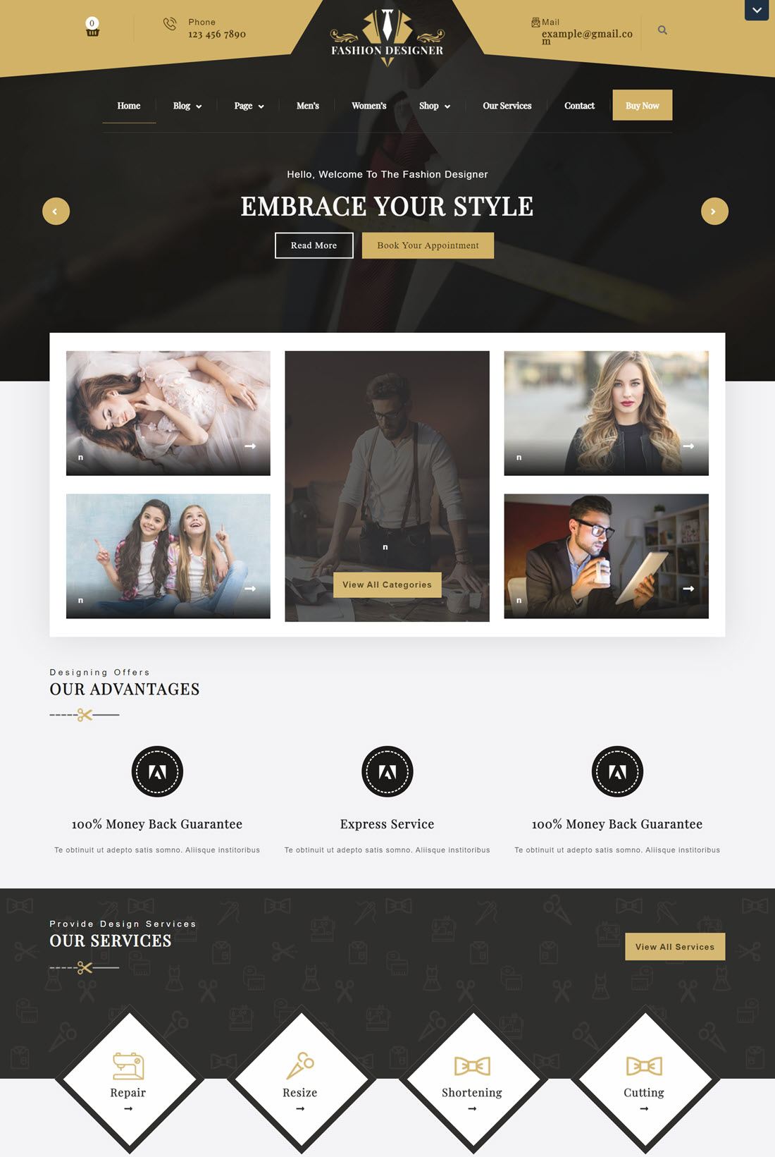 Fashion Designer Model WordPress Theme Screenshot