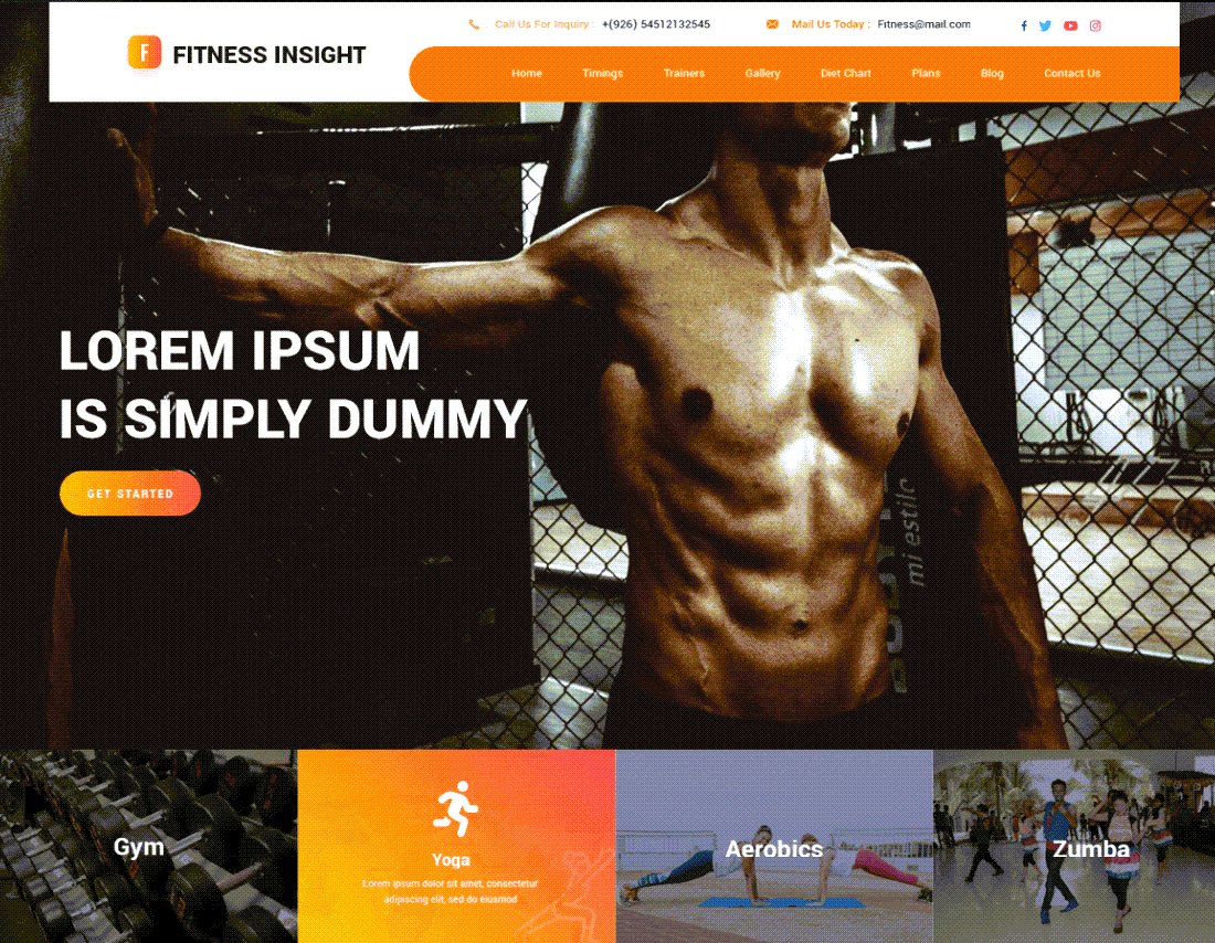 Fitness Insight Theme For WordPress Demo