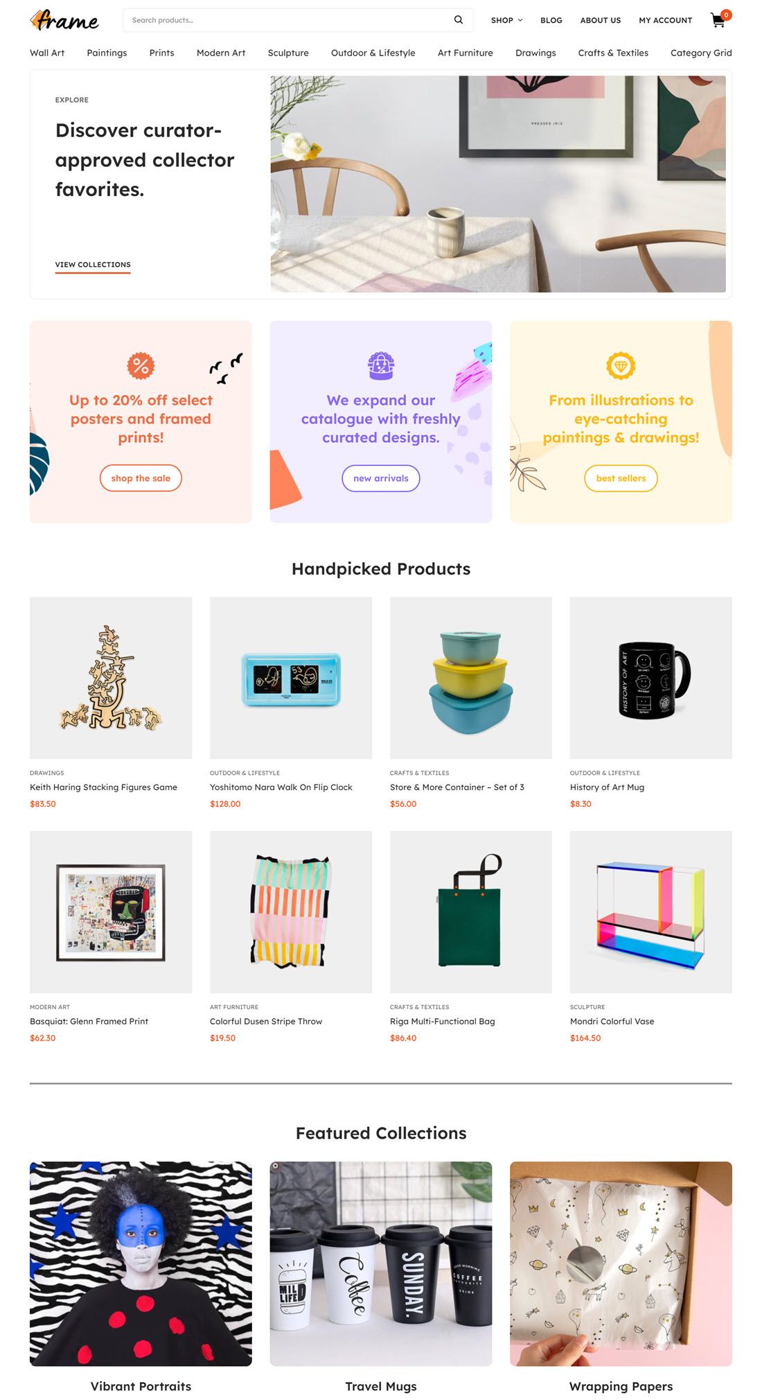 Frame eCommerce WordPress Themes Demo