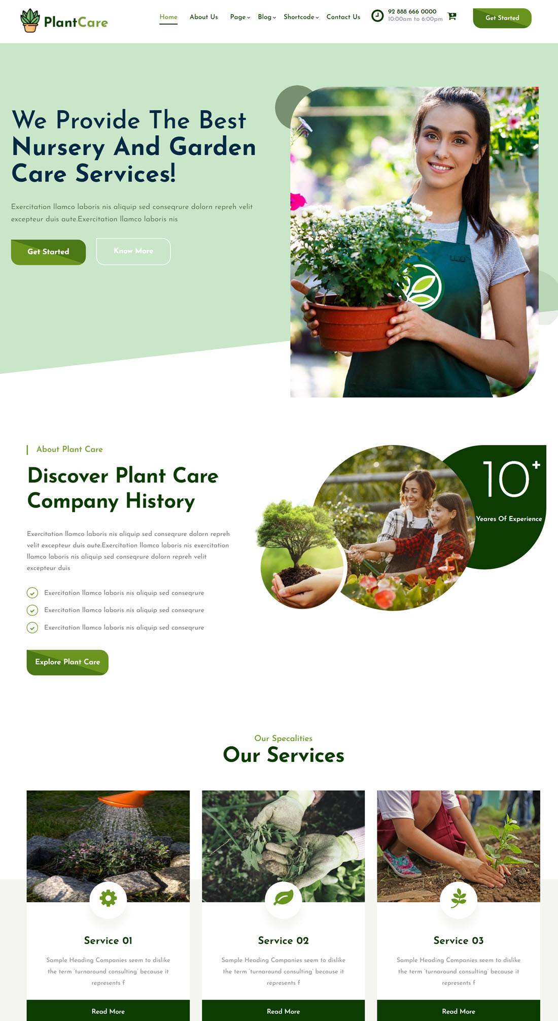 Garden Care WordPress Themes Screenshot