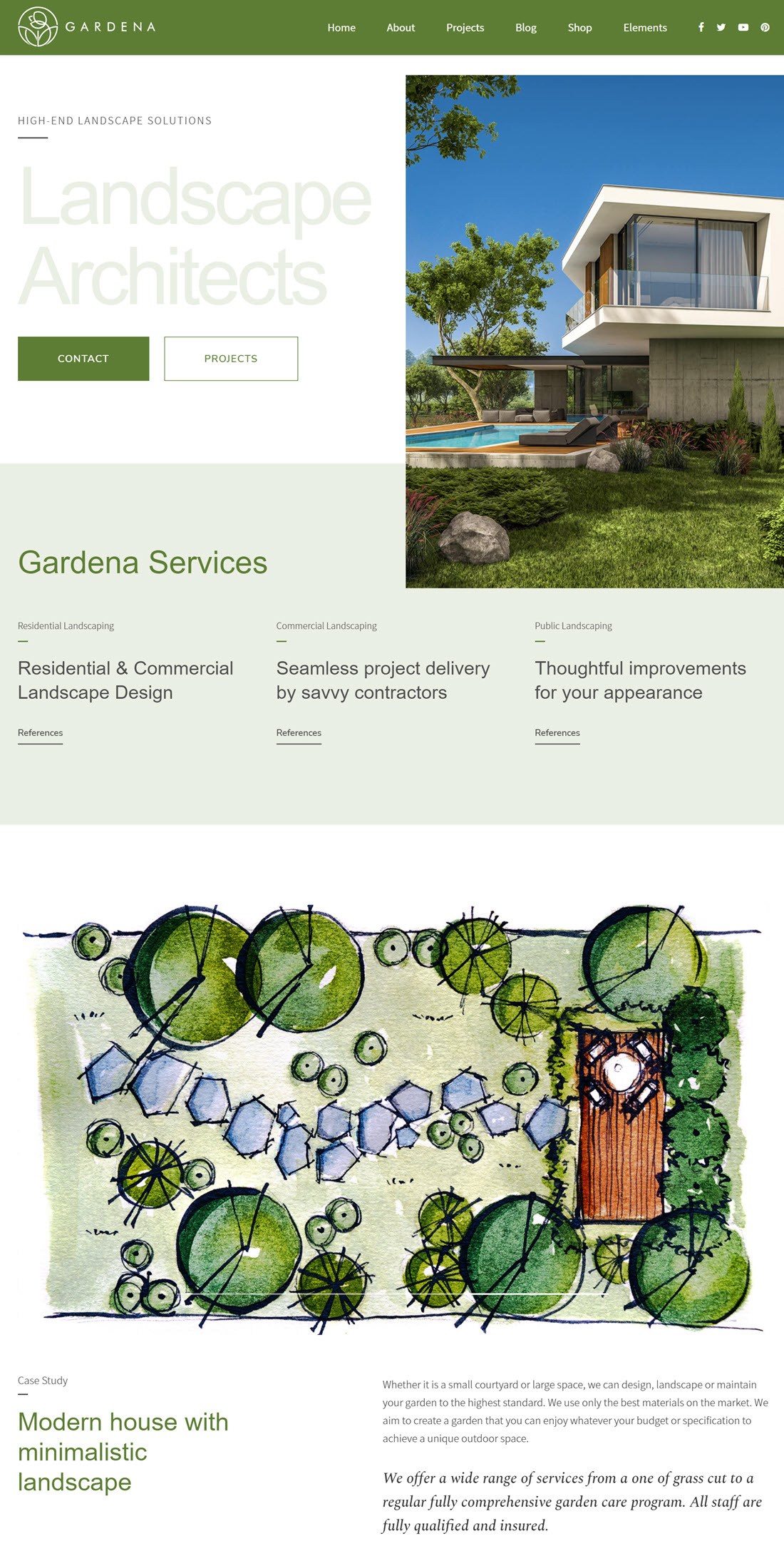 Gardena Landscaping & Gardening Theme example