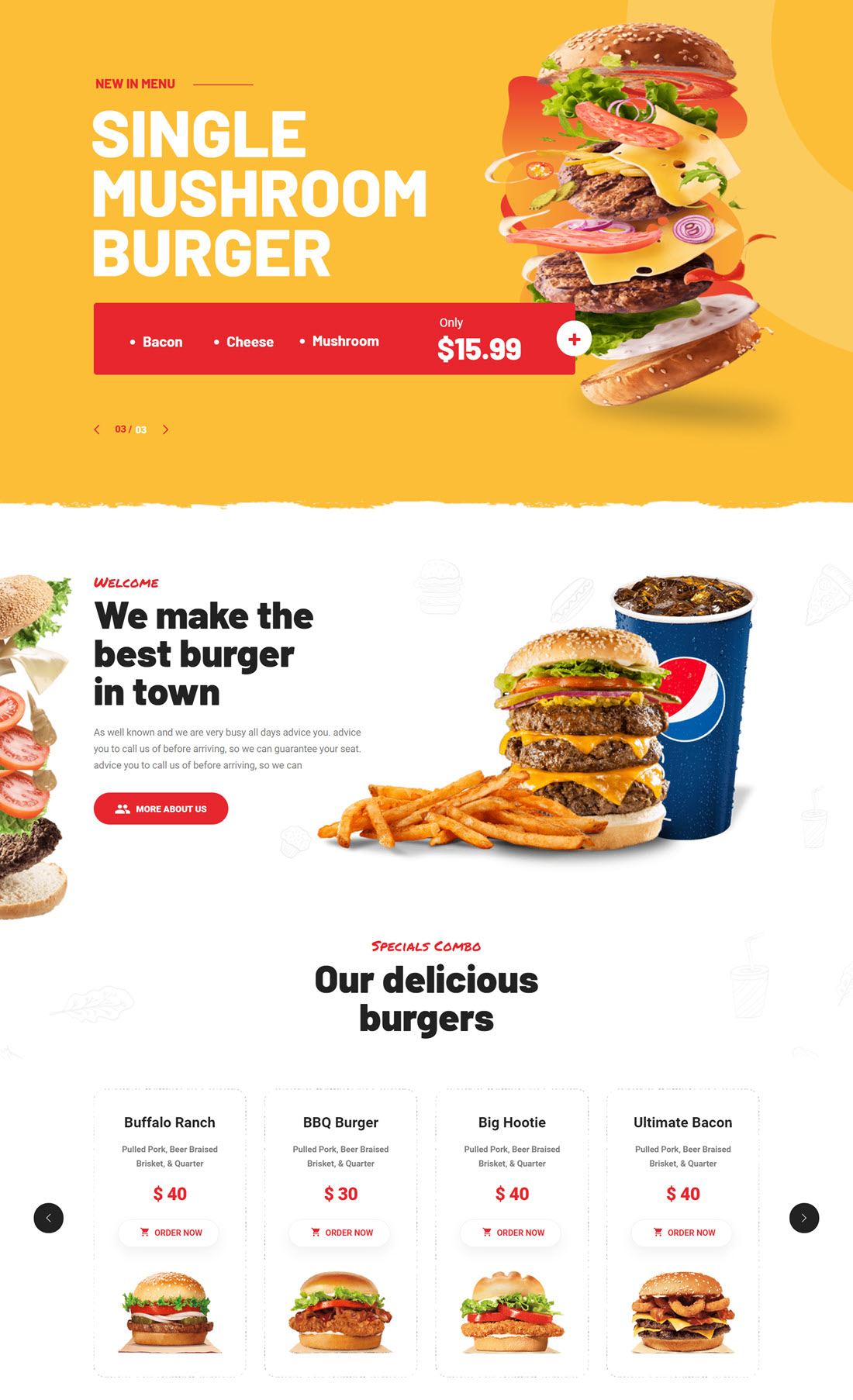 Gloreya Restaurant Fast Food & Delivery WooCommerce Theme Example