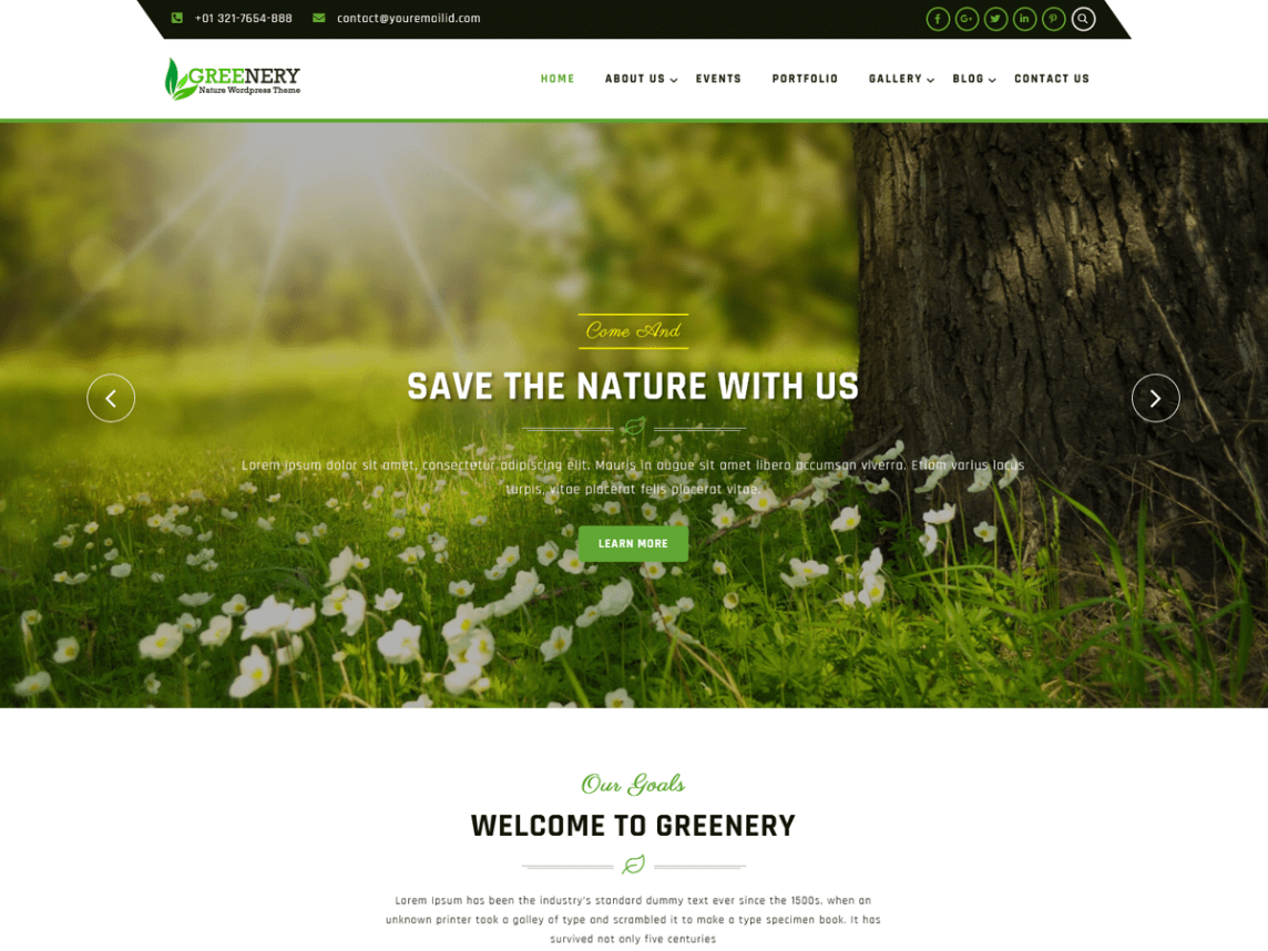 Greenery Lite theme for WordPress demo