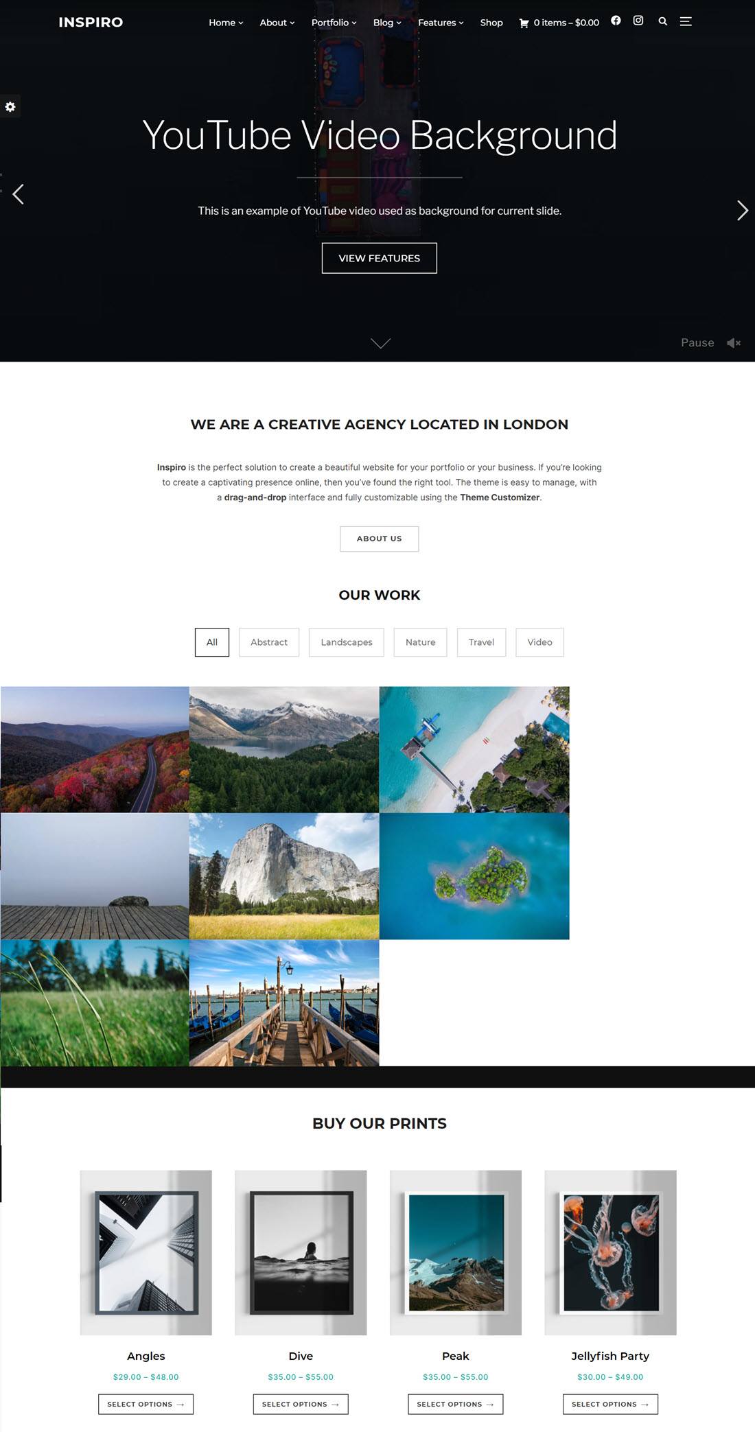 Inspiro eCommerce WordPress Themes Screenshot