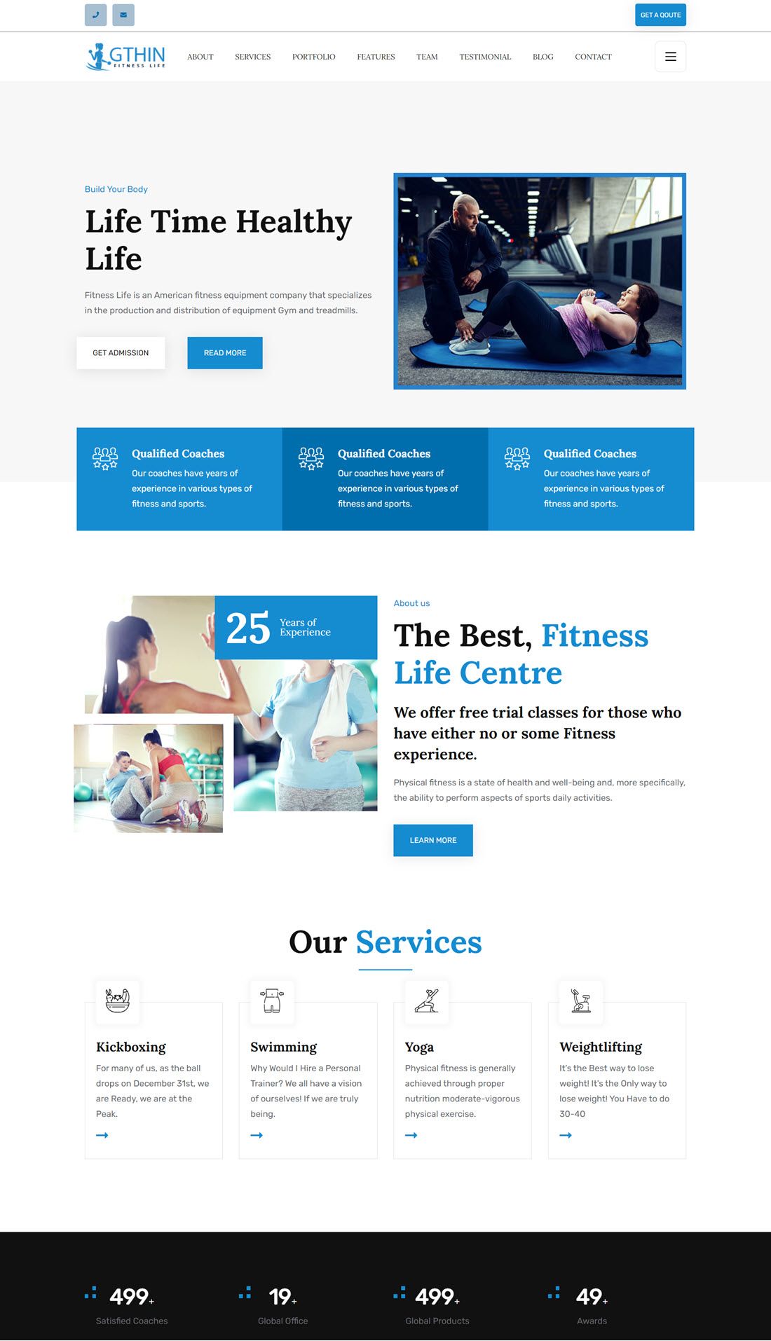 Jumboo-Gthin Fitness Center WordPress Theme Screenshot