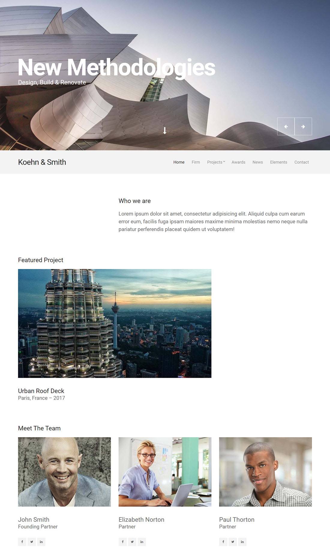 Koehn Interior Design WordPress Themes Demo