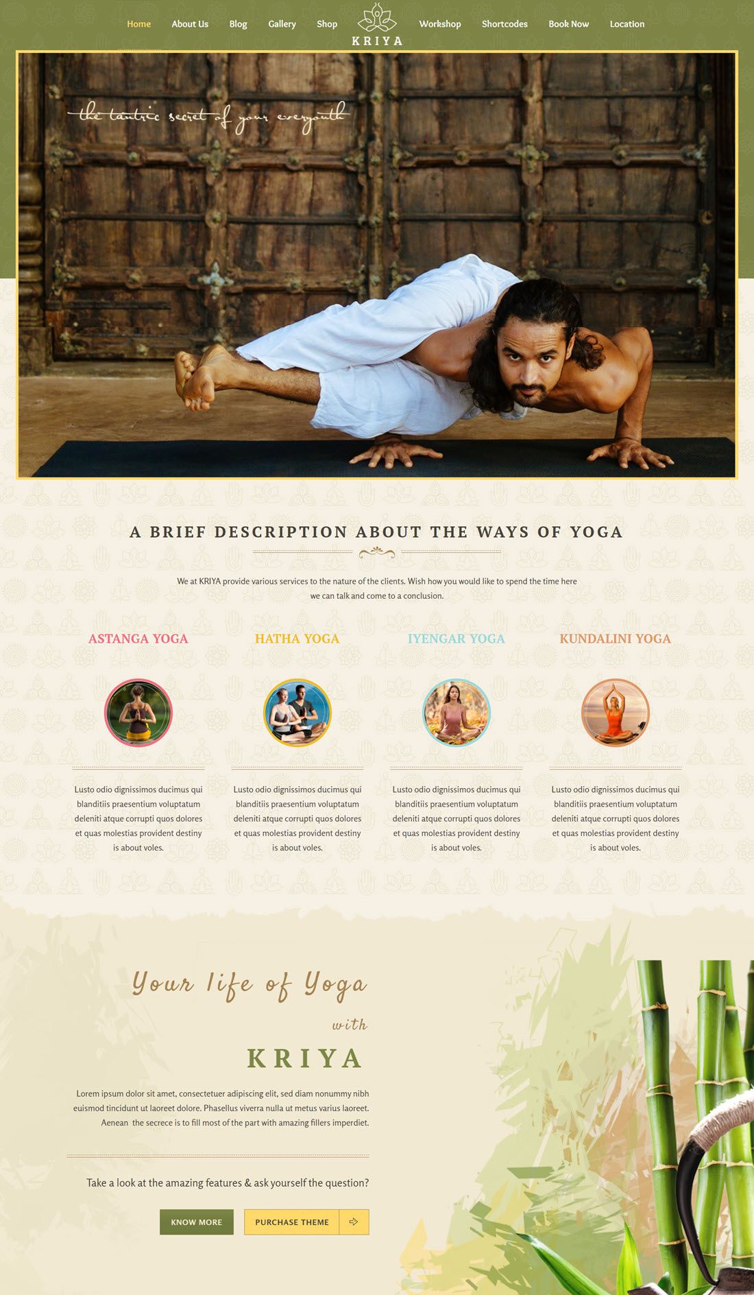Kriya Yoga WordPress Theme Screenshot