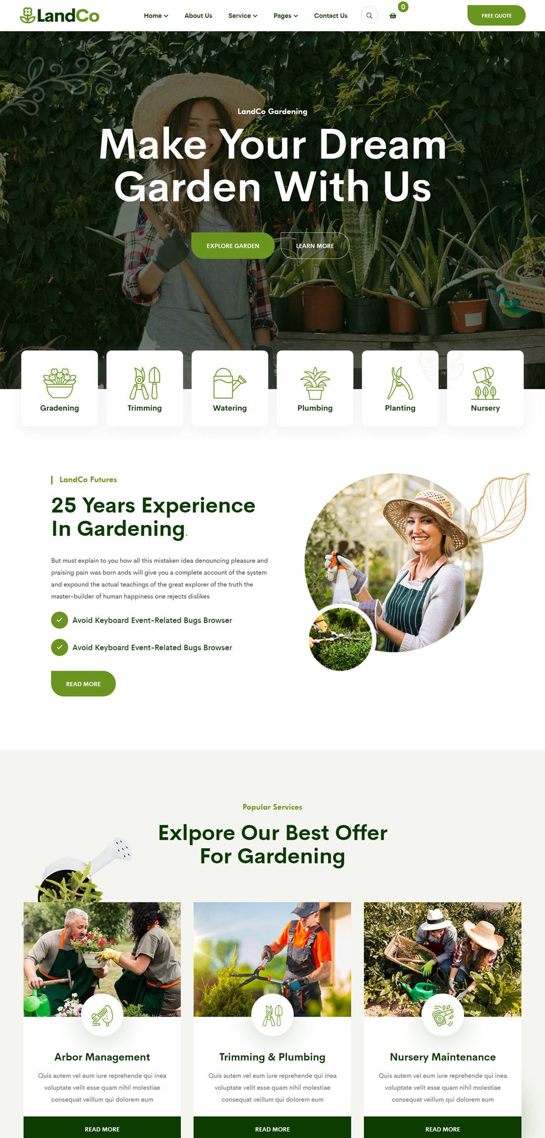 LandCo Garden & Landscaping WordPress Theme Screenshot