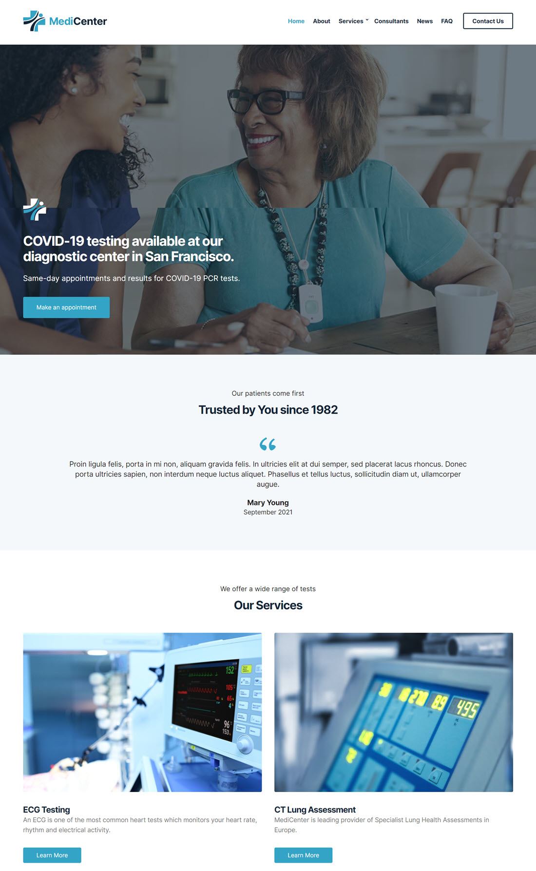 Medi Dental WordPress Themes Screenshot