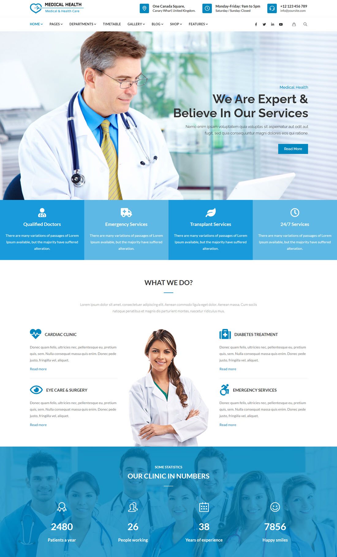 MedicalHealth Doctor & Healthcare Clinic WordPress Theme Screenshot