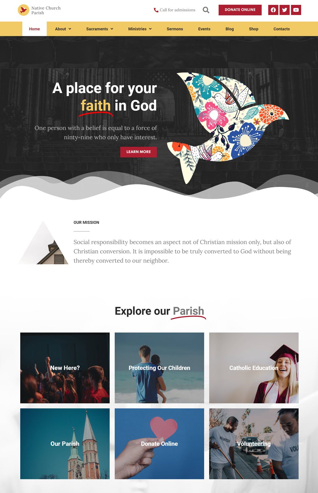 Native Church Multi Purpose WordPress Theme Demo