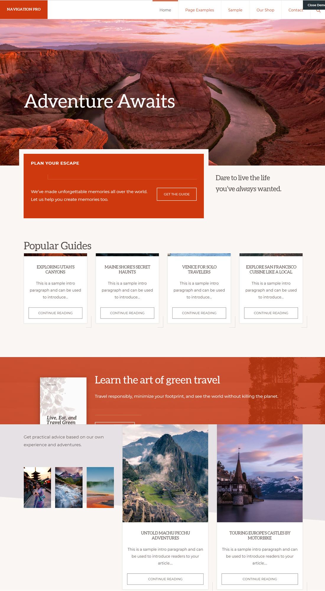 Navigation Pro Eco-Friendly WordPress Themes Screenshot