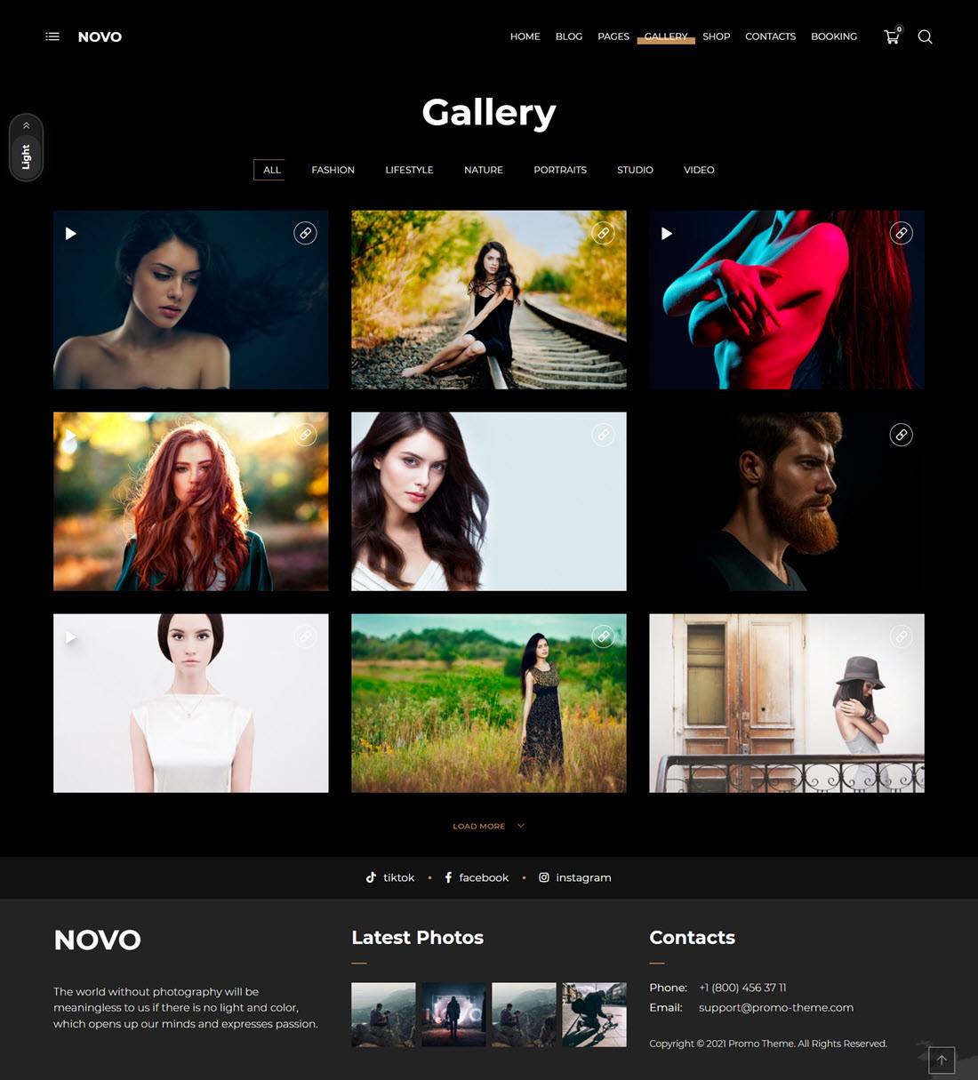 Novo Photography WordPress Themes Demo