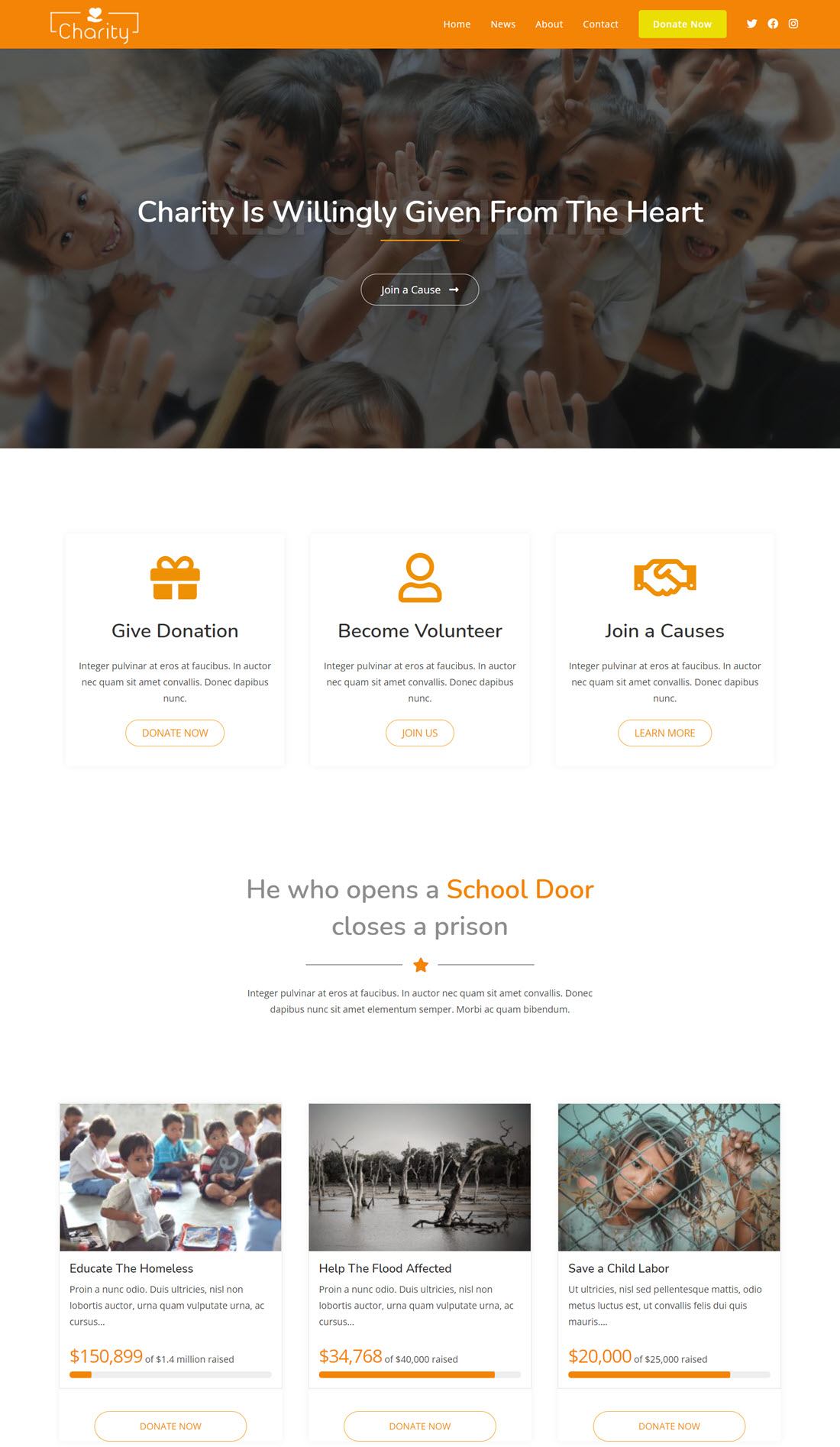 OceanWP Charity Non Profit WordPress Themes Demo