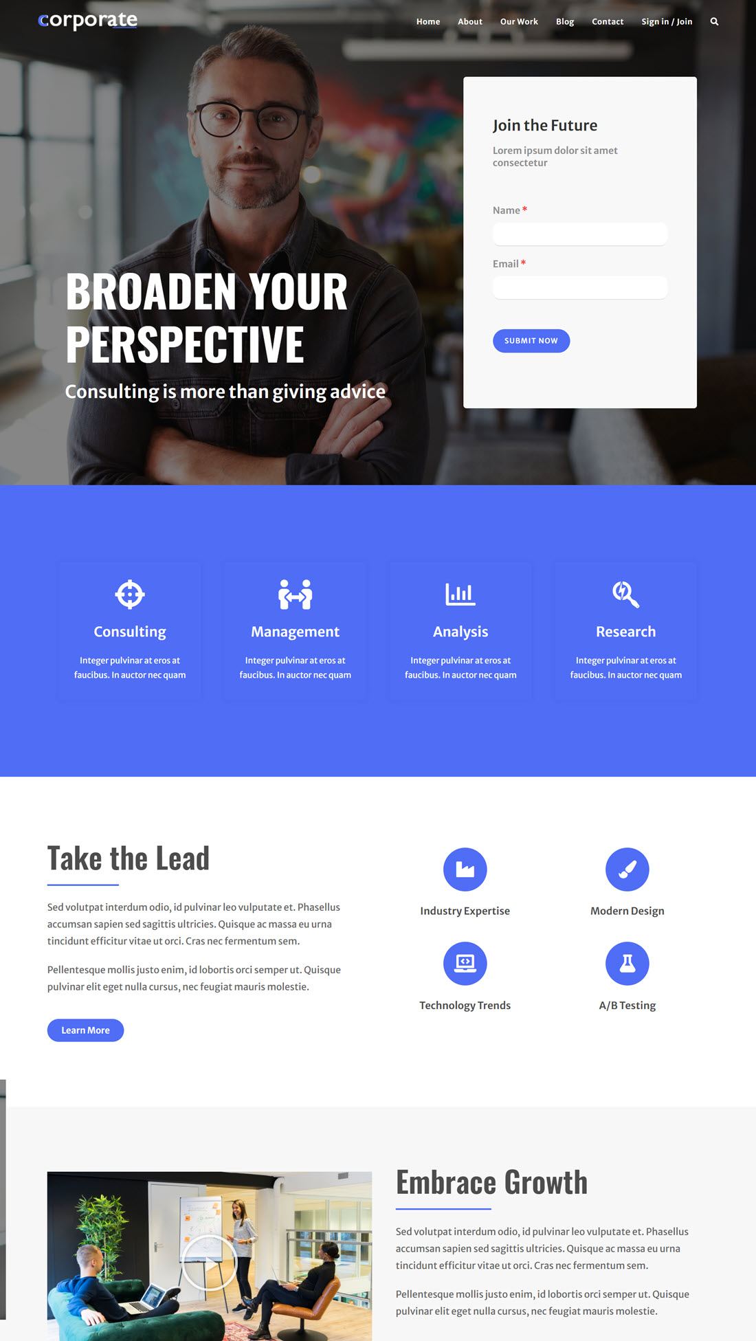 OceanWP Resume WordPress Themes Screenshot