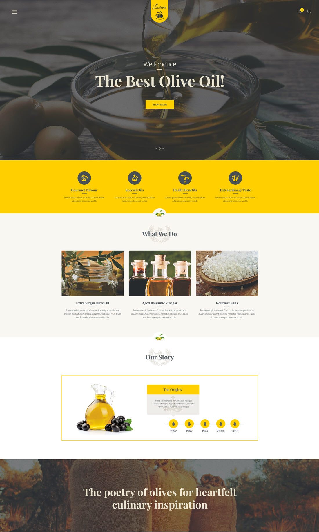 Olive Oil Farm and Vinegars Production WordPress Theme Demo