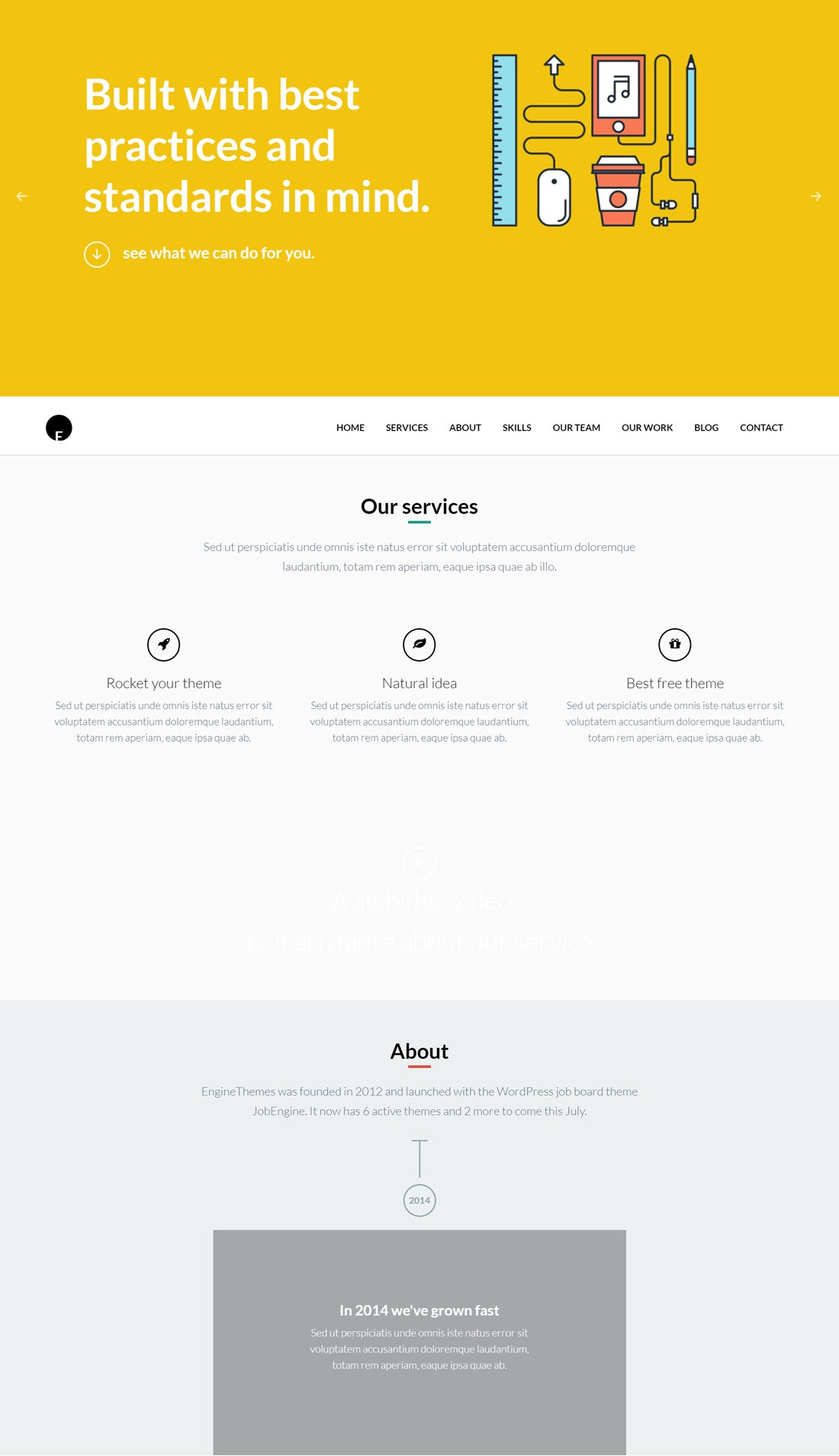 OneEngine Resume WordPress Themes Demo