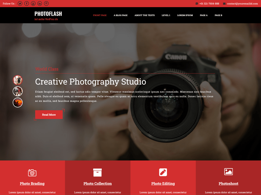 Photoflash Theme For WordPress Screenshot