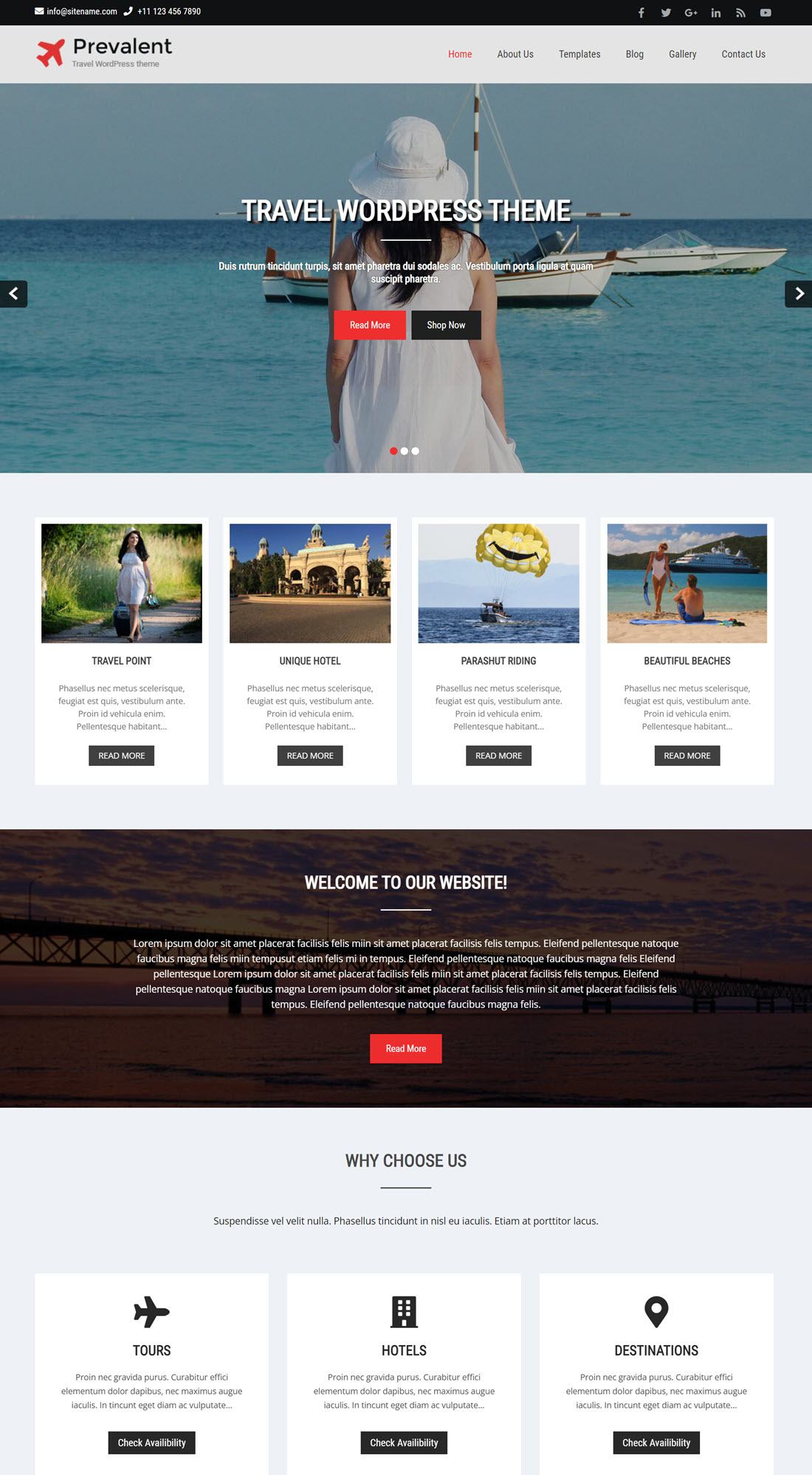 Prevalent Model Agency WordPress Themes Demo