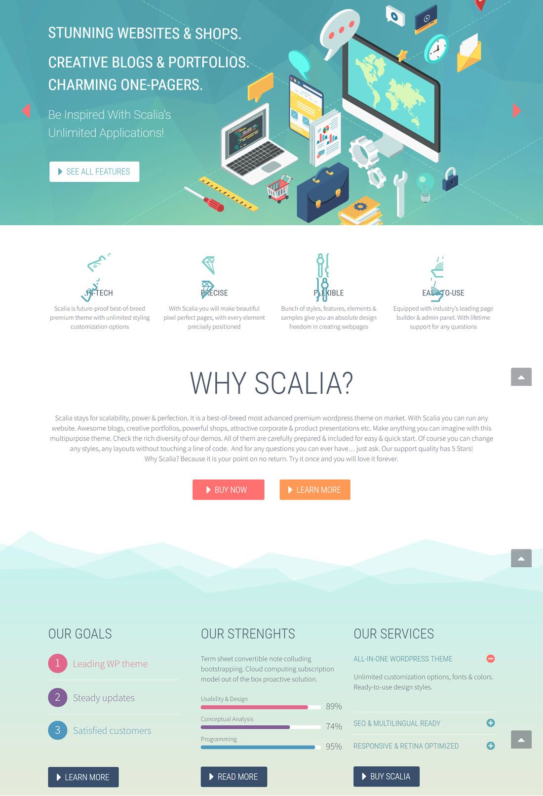 Scalia Multi-Concept Business, Shop, One-Page, Blog Theme Demo