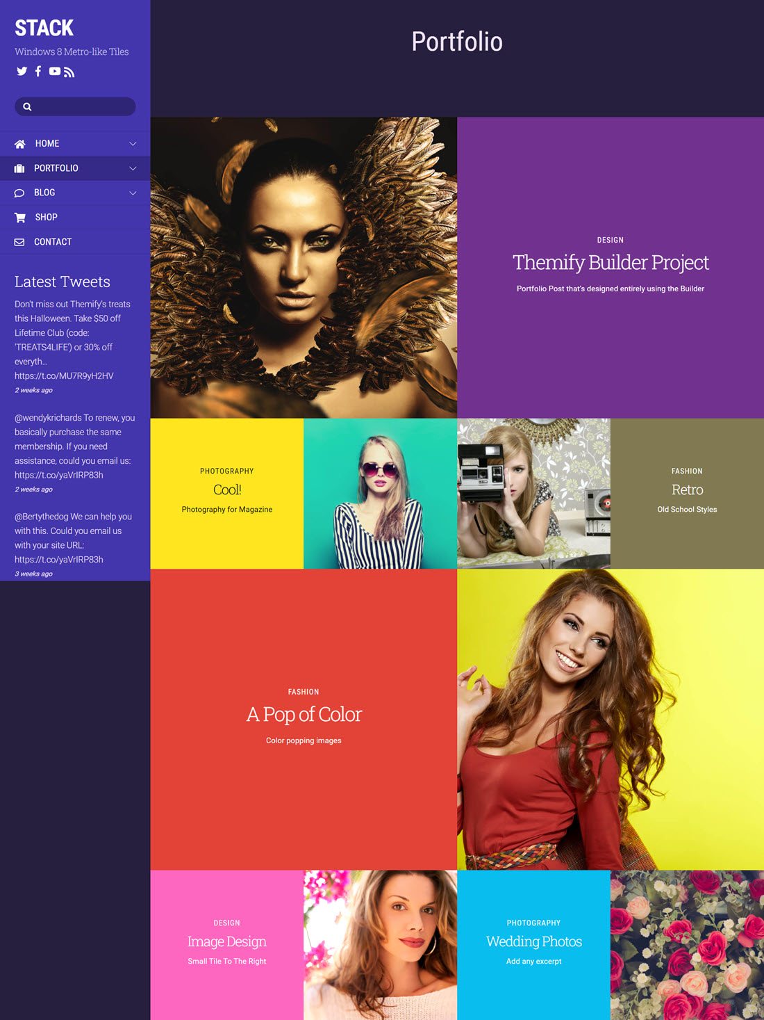 Stack Portfolio WordPress Themes Demo