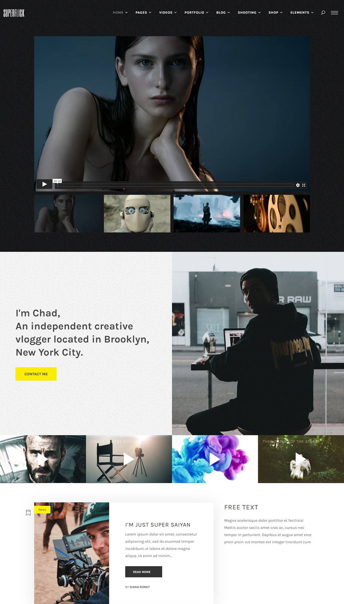 Superflick An Elegant Video Oriented WordPress Theme Screenshot