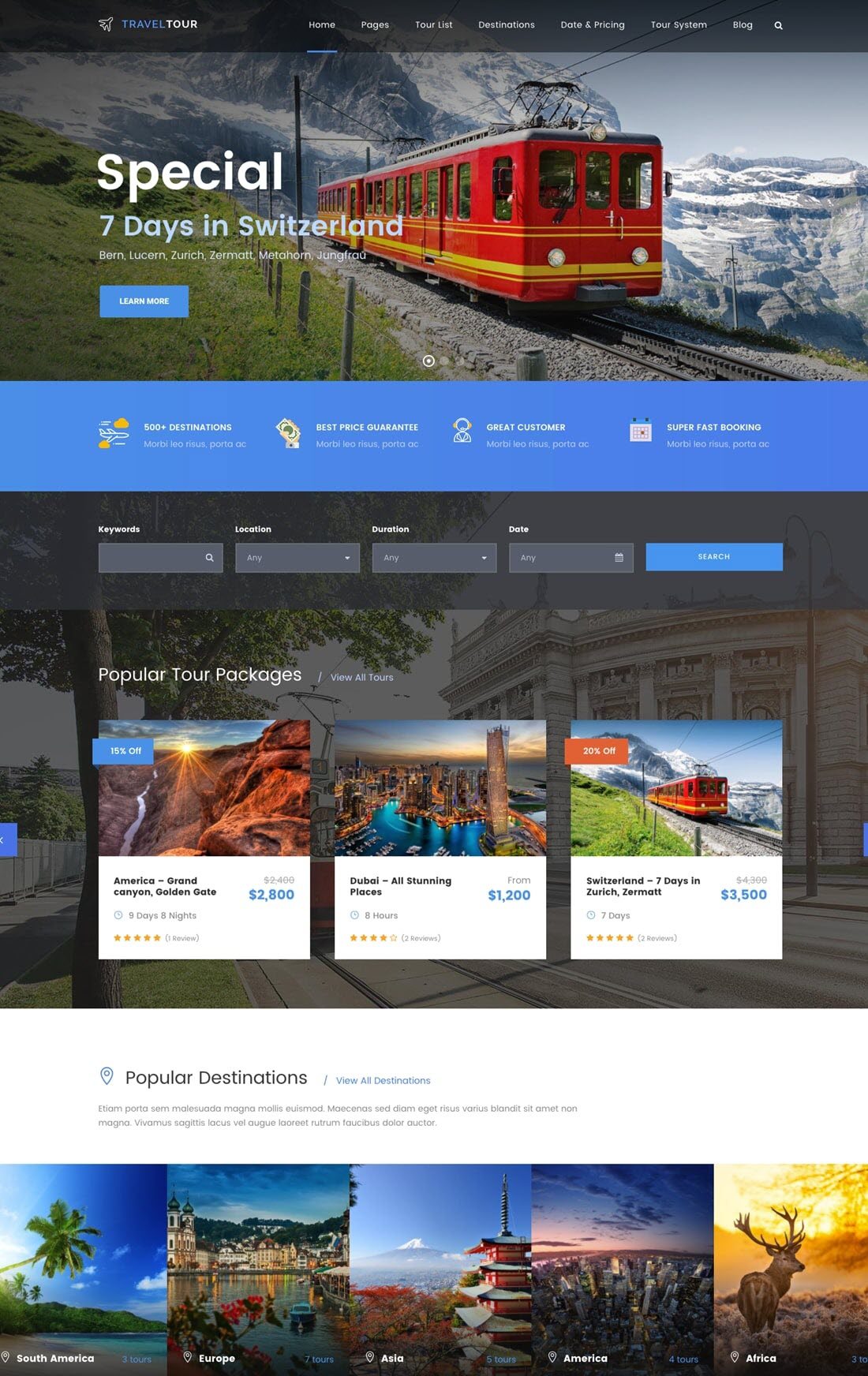 TravelTour Travel & Tour Booking WordPress Example