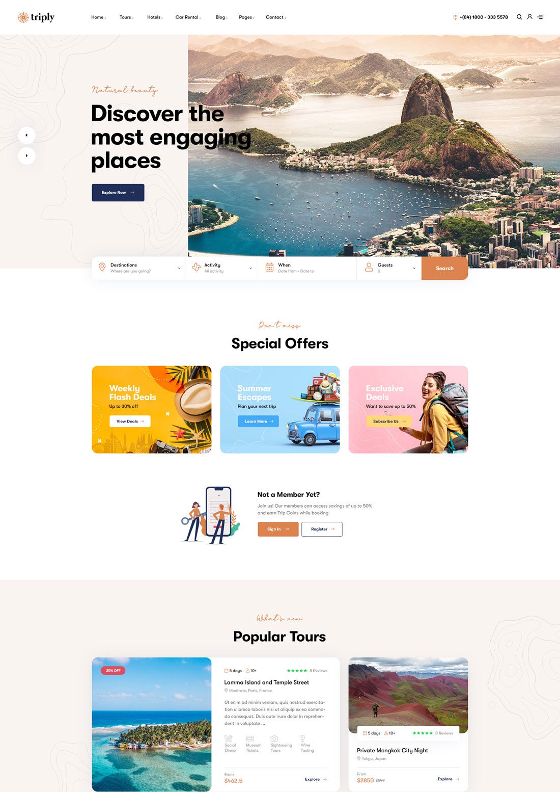 Triply Tour Booking WordPress Theme Screenshot