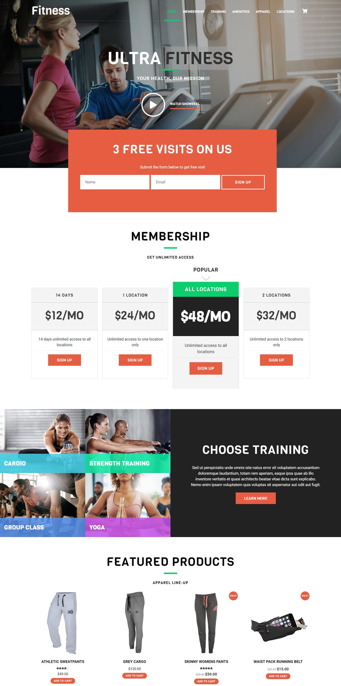 Ultra Fitness WordPress Themes Screenshot