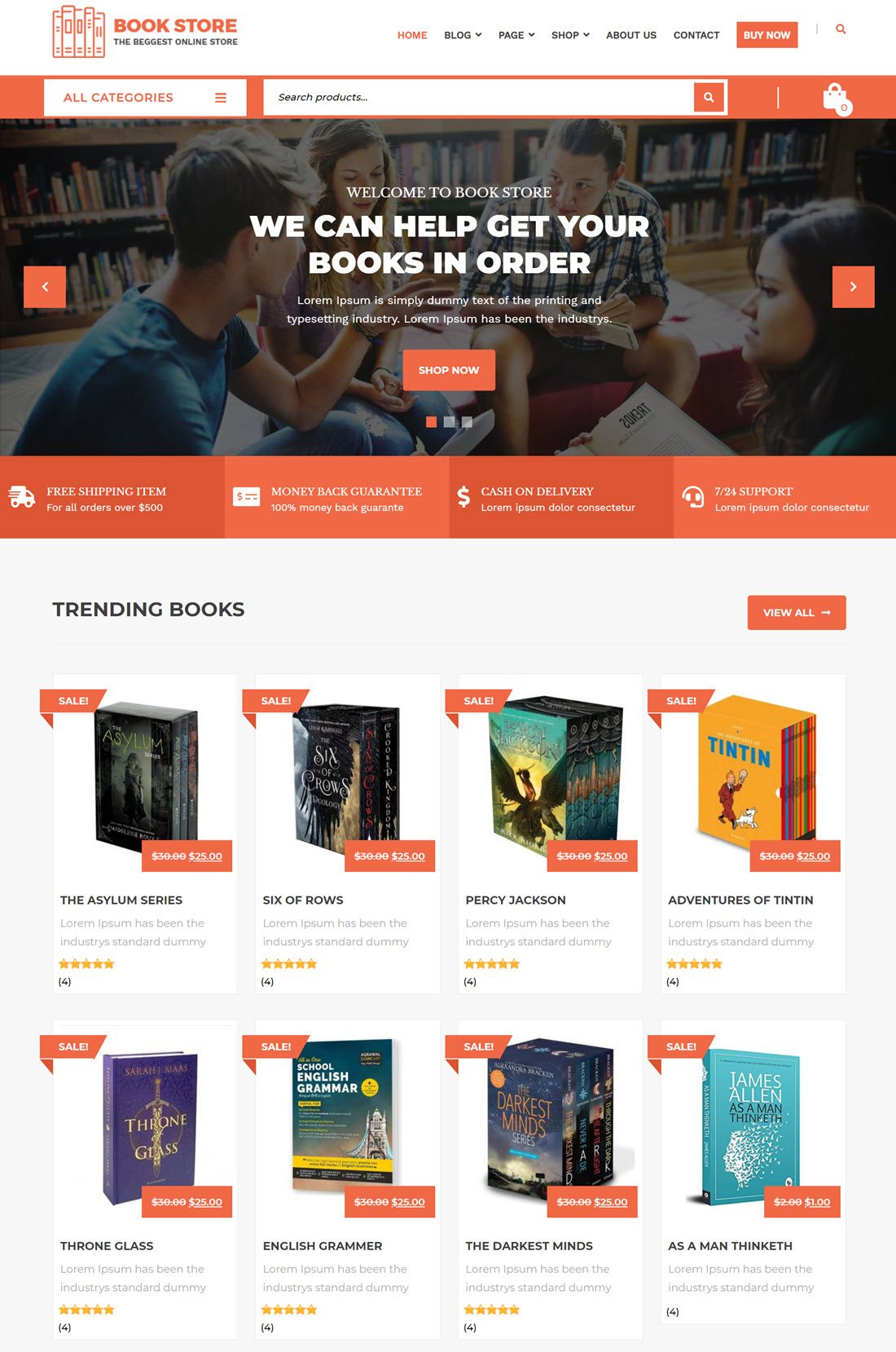 VW Book Store WordPress Themes Demo