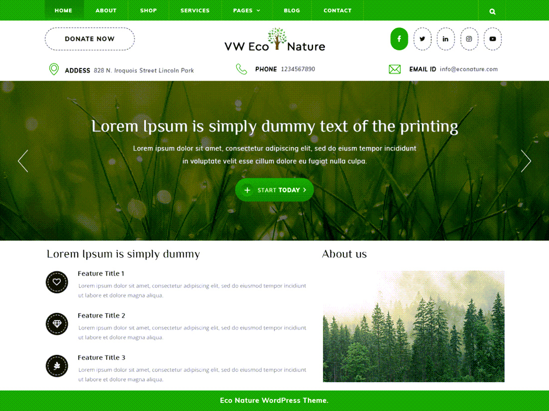 VW Eco Nature theme for WordPress screenshot