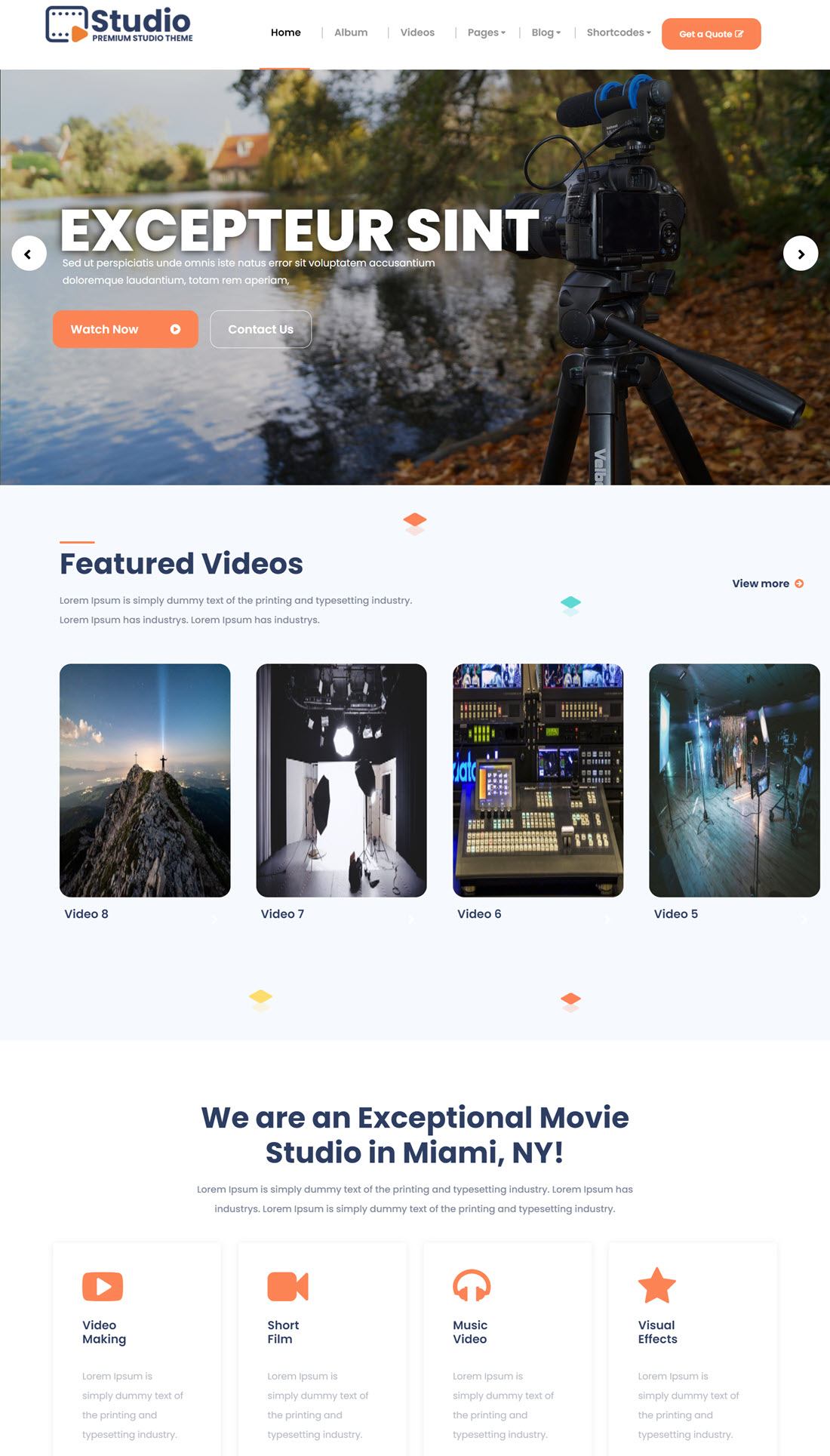 Videography Theme For WordPress Demo