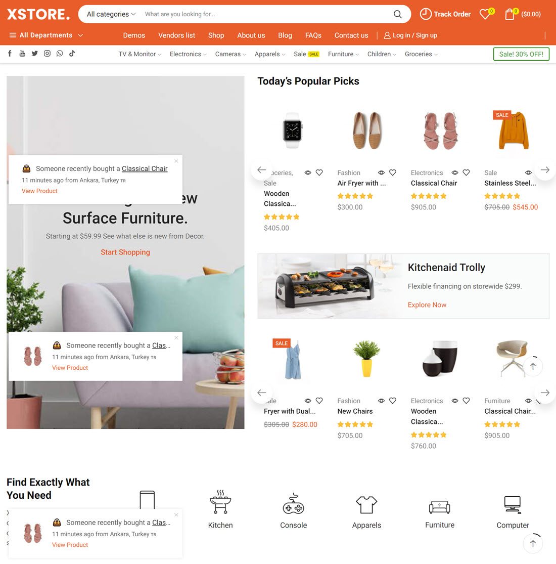 xstore responsive woocommerce theme Screenshot