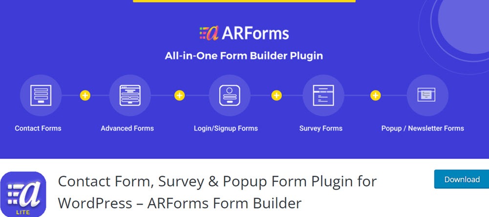 ARForms Form Builder Contact Form, Survey & Popup Form Plugin for WordPress