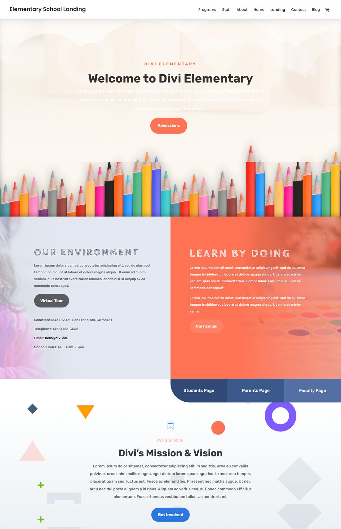 Divi Education WordPress Themes Screenshot