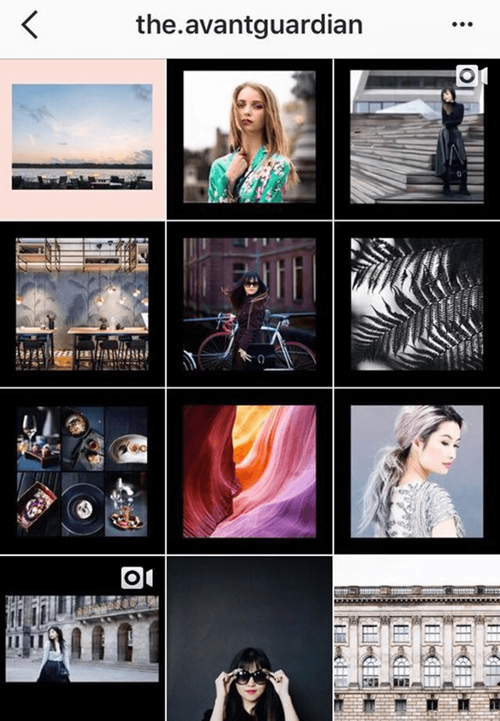 Instagram Black Border Theme