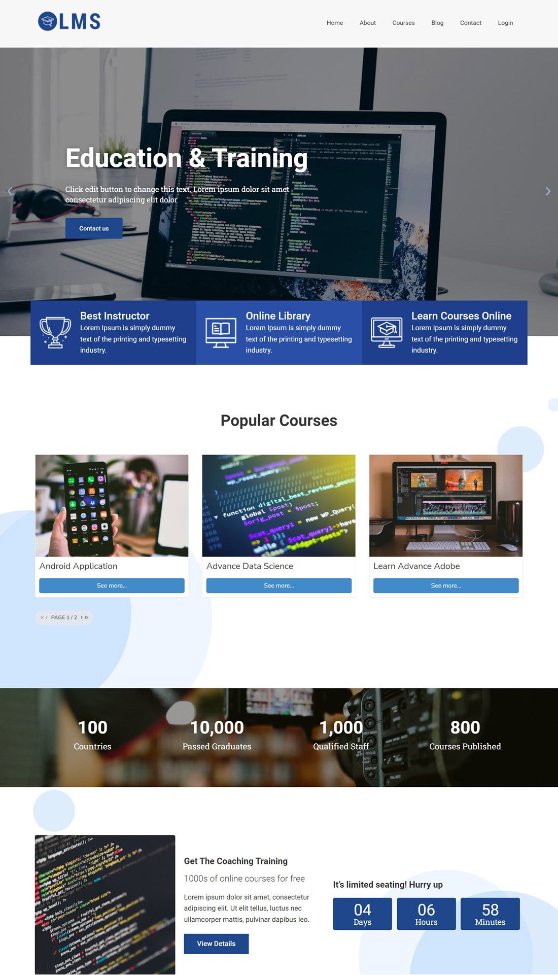 LMS Education WordPress Themes Demo