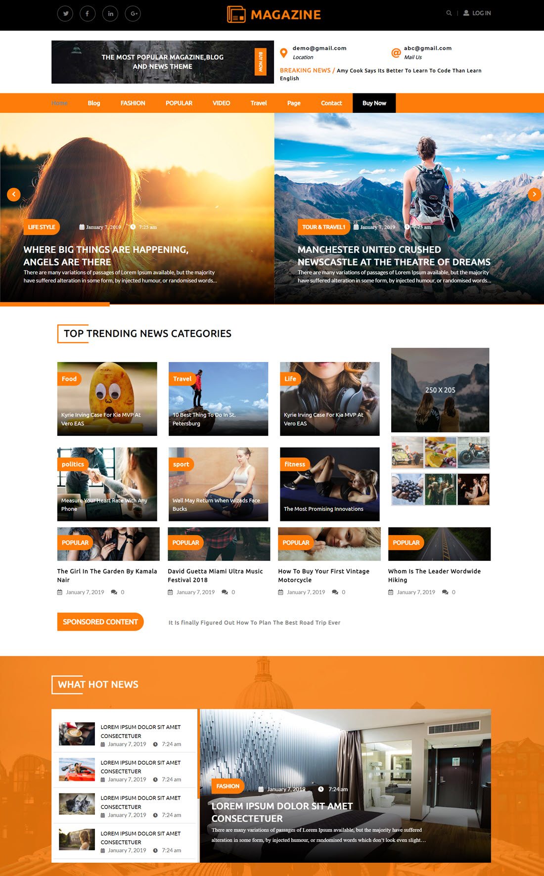 Multipurpose Magazine WordPress Themes Screenshot