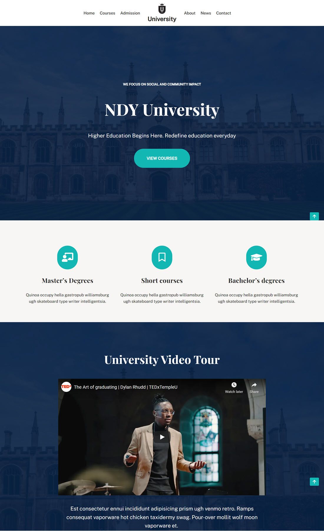Neve Education WordPress Themes Screenshot