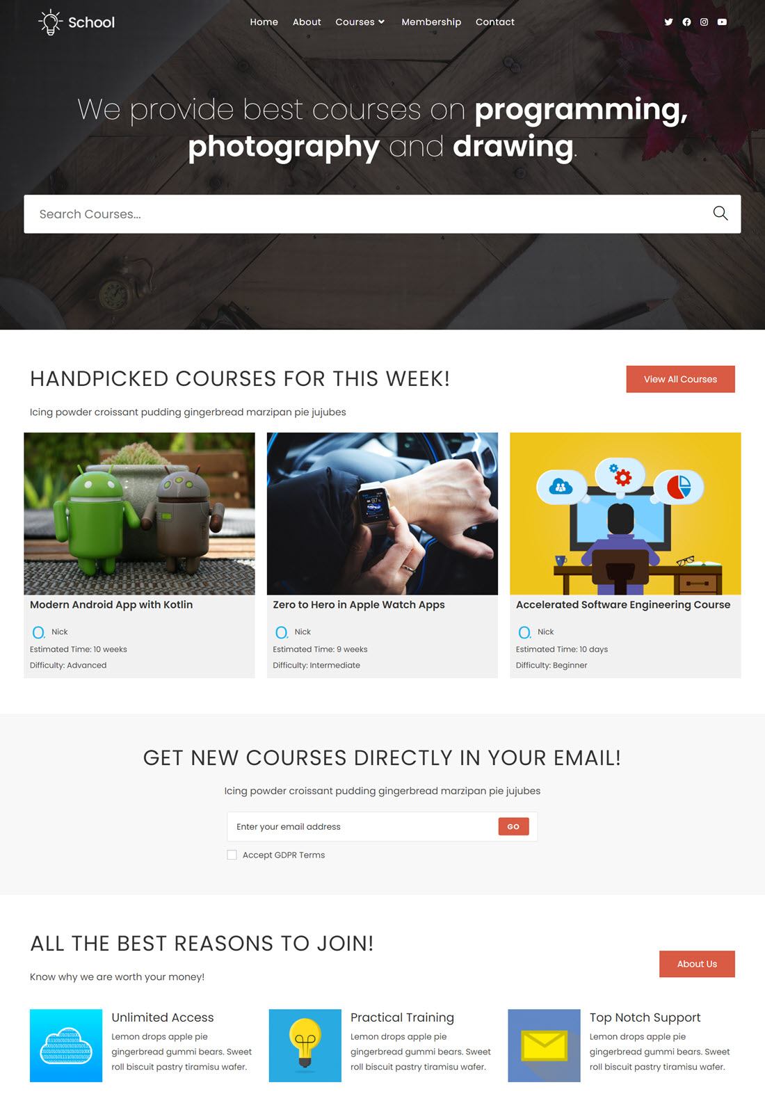 OceanWP Education WordPress Themes Demo