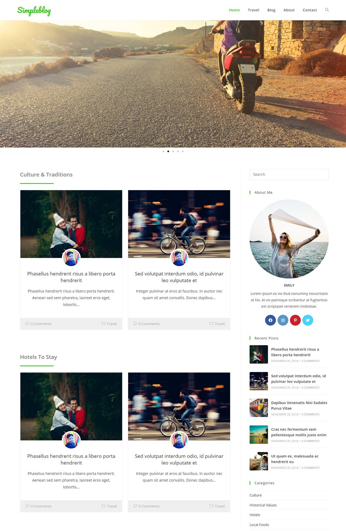 OceanWP Simple Blog WordPress Themes Demo