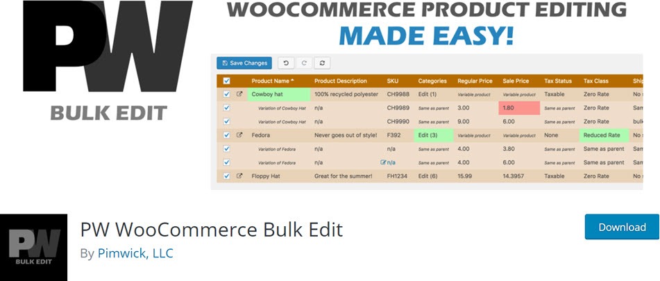 PW WooCommerce Bulk Edit