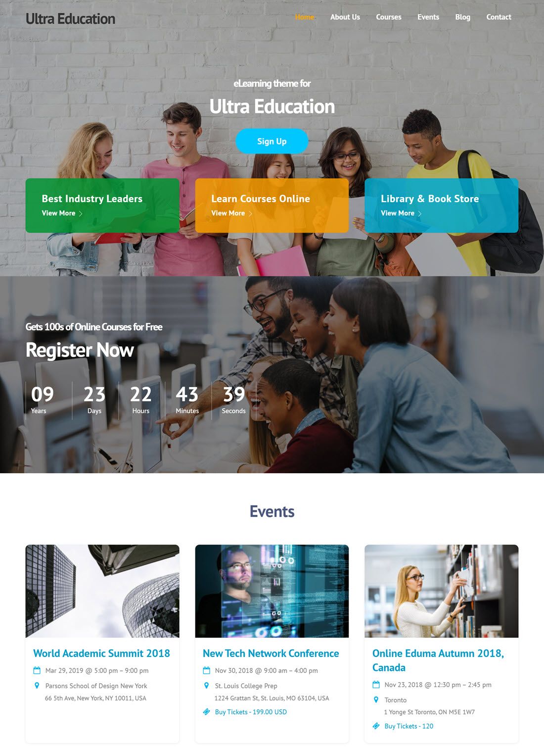 Ultra Education WordPress Theme Screenshot