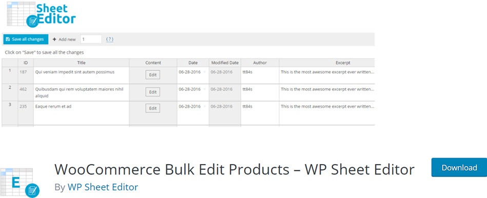 WP Sheet Editor WooCommerce Bulk Edit Products