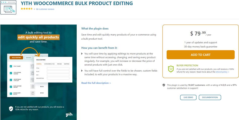 Yith Woocommerce Bulk Product Editing